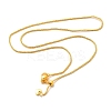 1mm Rack Plating Brass Box Chain Adjustable Slider Necklaces for Women Men MAK-L044-08G-1