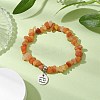 Natural Red Aventurine Chip Beaded Stretch Bracelets BJEW-JB11133-06-2