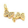 Rack Plating Brass Micro Pave Clear Cubic Zirconia Pendants KK-B093-13A-G-2