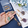 6Pcs 3 Styles Moon & Star Alloy Swivel Lobster Claw Clasps & Brass Cable Chains AJEW-UN00040-4