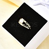 Square Brass Cat Eye Cuff Rings RJEW-G344-01G-01-3