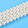 Baking Paint Pearlized Glass Pearl Bead Strands HY-N002-8mm-A11-2