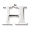 Tarnish Resistant 304 Stainless Steel Letter Pendant Rhinestone Settings LS-STAS-J028-01H-2