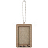 Rectangle with Word I Love You Dad Wood Hanging Photo Frame HJEW-SP0001-19A-1