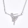 Non-Tarnish 201 Stainless Steel Pendant Necklaces NJEW-T009-JN110-1-40-1