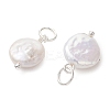 Natural Baroque Keshi Pearl Pendants PALLOY-JF05195-2