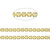 Brass Rhinestone Strass Chains CHC-N017-003B-C05-3