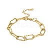304 Stainless Steel Paperclip Chain Bracelets for Women LS-BJEW-Q040-02G-2