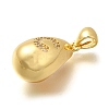 Rack Plating Brass Micro Pave Cubic Zirconia Pendants KK-L226-102G-C-2