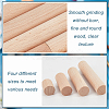  20Pcs 4 Style Round Wooden Sticks WOOD-NB0002-16B-5