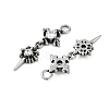 316 Surgical Stainless Steel Micro Pave Cubic Zirconia Pendants LS-STAS-G349-03AS-02-2