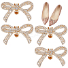 4Pcs Alloy Crystal Rhinestone Wedding Shoe Decorations FIND-CP0002-06KCG-1