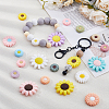 25Pcs 25 Styles Food Grade Eco-Friendly Silicone Focal Beads SIL-DC0001-74-4