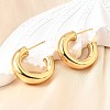 Brass Chunky C-shape Stud Earrings X-EJEW-G297-03C-G-5
