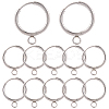 12Pcs 201 Stainless Steel Huggie Hoop Earring Findings STAS-SC0010-30P-1