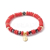 Handmade Polymer Clay Beads Stretch Bracelets Sets BJEW-JB06559-10