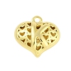Hollow Brass Pendants for Valentine's Day KK-M289-03K-G-1