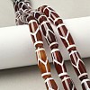 Rice Shape Tibetan Style dZi Beads Strands G-A269-A21-01-1