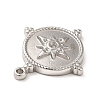 Tarnish Resistant 304 Stainless Steel Pendant Rhinestone Settings STAS-G295-50P-3