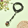 Natural Wood Pine Cone Car Hanging Ornaments HJEW-JM01280-3