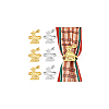 6Pcs 2 Colors Tibetan Style Iron Napkin Rings AJEW-UN0001-34-8