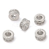 Rack Plating Brass Micro Pave Cubic Zirconia Beads KK-A186-03B-P-2