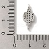 Rack Plating Brass Micro Pave Green Cubic Zirconia Cactus Connector Links KK-U027-01P-3