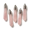 Natural Rose Quartz Pointed Big Pendants G-Z055-01P-14-1