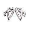 Gunmetal Plated Alloy Letter Pendants PALLOY-J718-01B-V-1