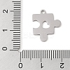 Non-Tarnish Manual Polishing 201 Stainless Steel Pendants STAS-M058-04P-3