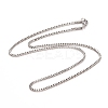 Tarnish Resistant Men's Box Chain Necklaces 304 Stainless Steel Necklaces NJEW-507L-4-1