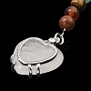 Natural Quartz Crystal Heart Keychain G-Z033-11P-02-3