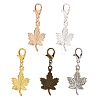Maple Leaf Alloy Pendants Decorations Set HJEW-JM00819-1