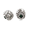 Brass Micro Pave Cubic Zirconia Beads KK-M318-39P-02-1
