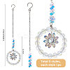 3Pcs Glass Pendant Decorations HJEW-FH00050-2