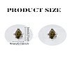 1 Pair Brass Micro Pave Cubic Zirconia Stud Earrings EJEW-LP0004-76-2