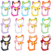 13Pcs 13 Colors Baking Paint Zinc Alloy Enamel Locking Carabiner FIND-SC0021-06-1