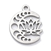 Anti-Tarnish 304 Stainless Steel Pendants STAS-R003-03P-01-1