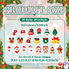 40Pcs 20 Styles Christmas Theme Opaque Resin Pendants RESI-TA0003-58-4