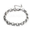304 Stainless Steel Oval Link Chains Bracelets for Men & Women BJEW-D042-35P-4