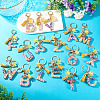 Alloy Resin Polygon Keychains KEYC-TADJ0002-03G-D-3