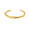 304 Stainless Steel Micro Pave Clear Cubic Zirconia Cuff Bangles for Women WG3B407-03-1