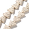Triangle Dyed Natural Lava Rock Beads Strands G-O126-04A-13-1