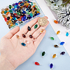 120Pcs 20 Colors Glass Pendant PALLOY-PH01677-3