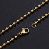 Unisex 304 Stainless Steel Ball Chain Necklaces NJEW-T012-05-46-G-1