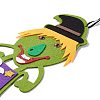 Halloween Theme Felt Cloth Hanging Door Signs LS-HJEW-B005-04-4