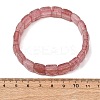Synthetic Strawberry Quartz Beaded Stretch Bracelets for Unisex G-K303-02K-5
