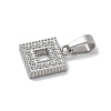 Ion Plating(IP) 304 Stainless Steel Micro Pave Cubic Zirconia Pendants STAS-Z107-06P-02-2