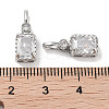 Brass Micro Pave Cubic Zirconia Pendants KK-C051-54P-02-3