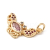 Rack Plating Brass Micro Pave Cubic Zirconia Pendants X-KK-P241-08G-2
